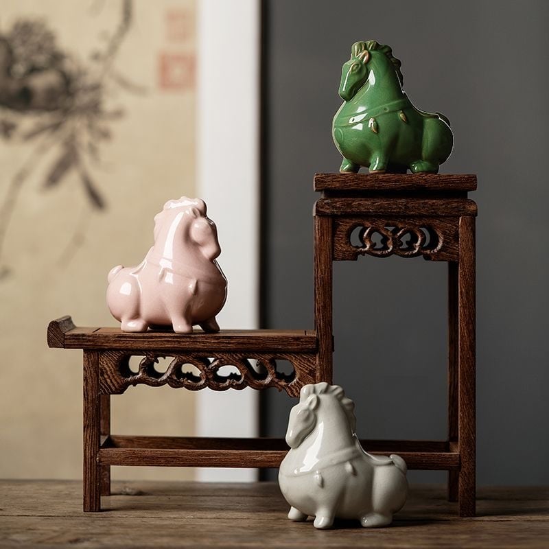 工芸品】緑馬 1個 | 五福茶荘
