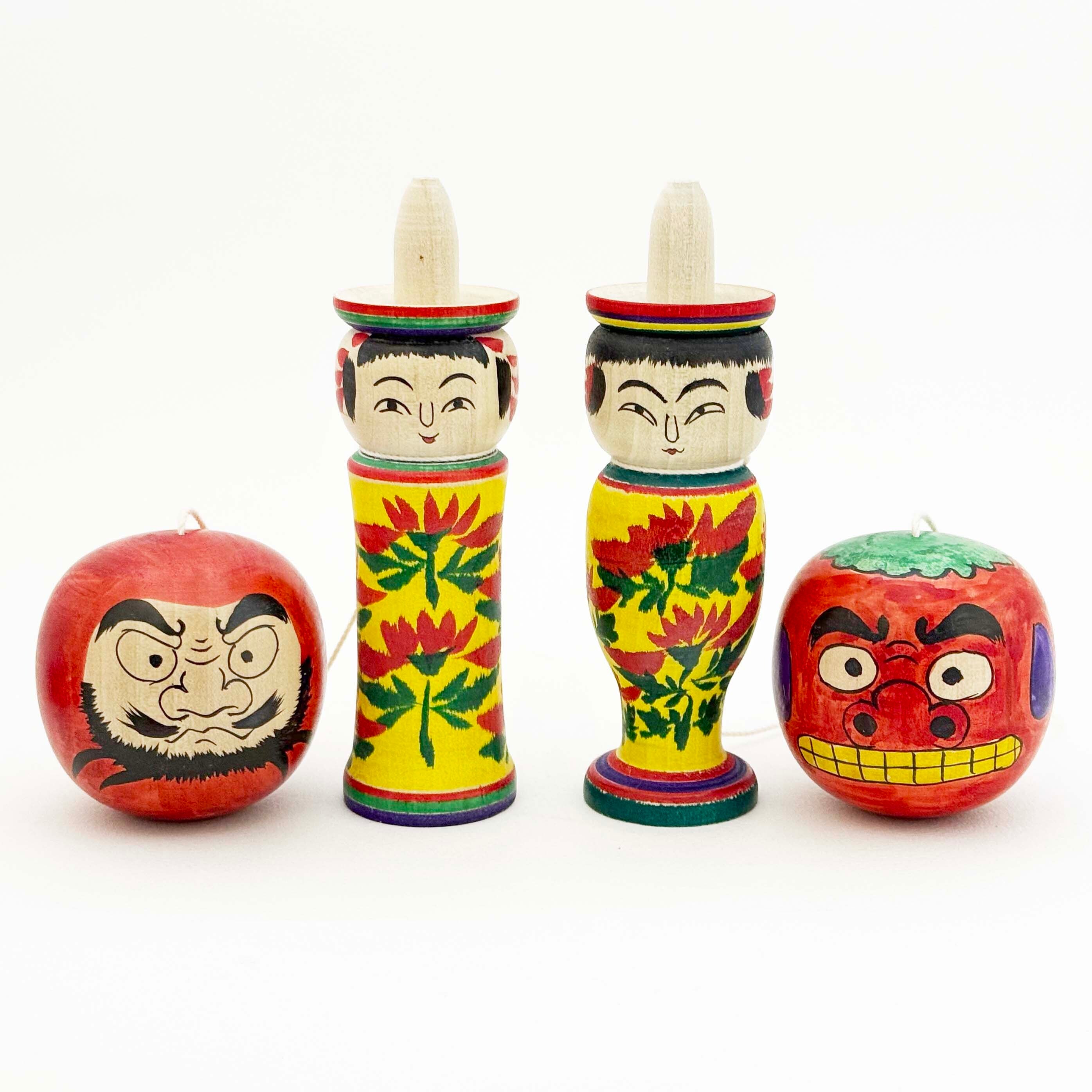 正月こけし けん玉（肘折系/吉野誠二工人）