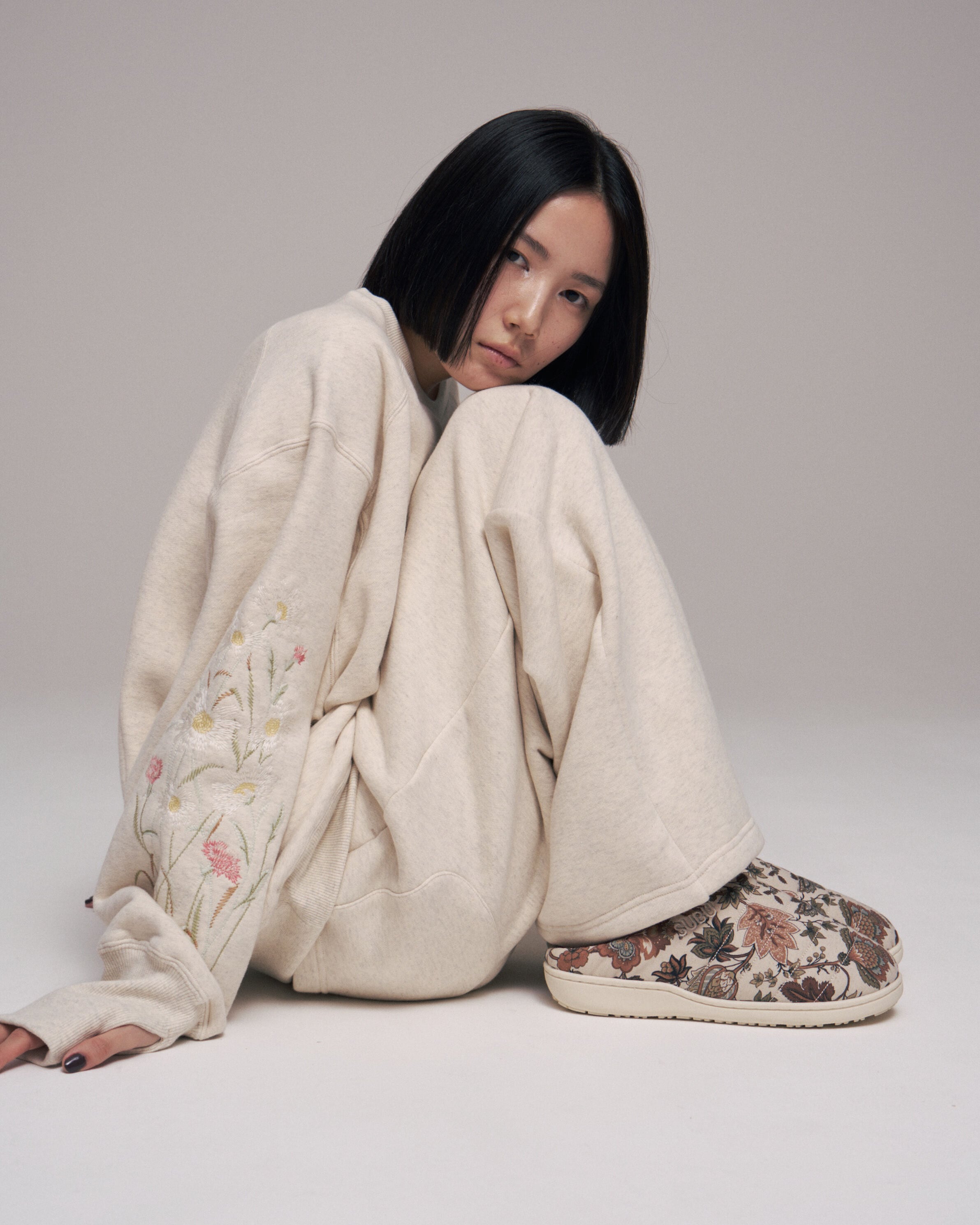 サイズ3のみ】SUBU x superNova. - Flower print / Natural