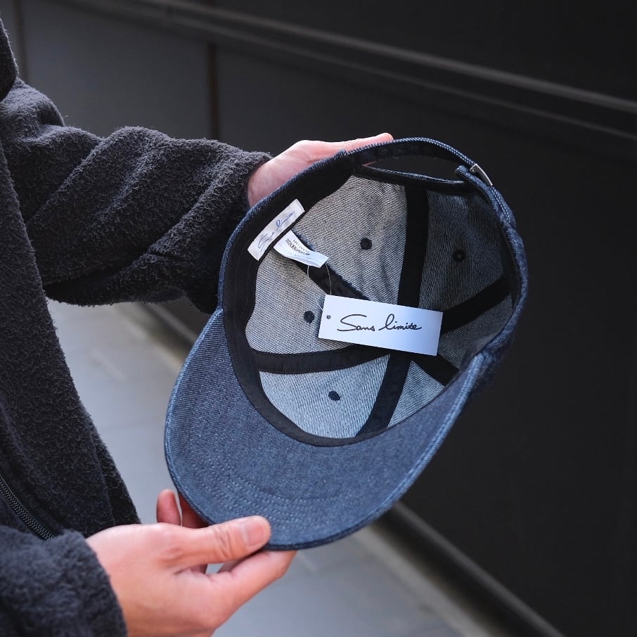 Sans limite(サンリミット) / 別注10oz デニム6パネルキャップ-indigo