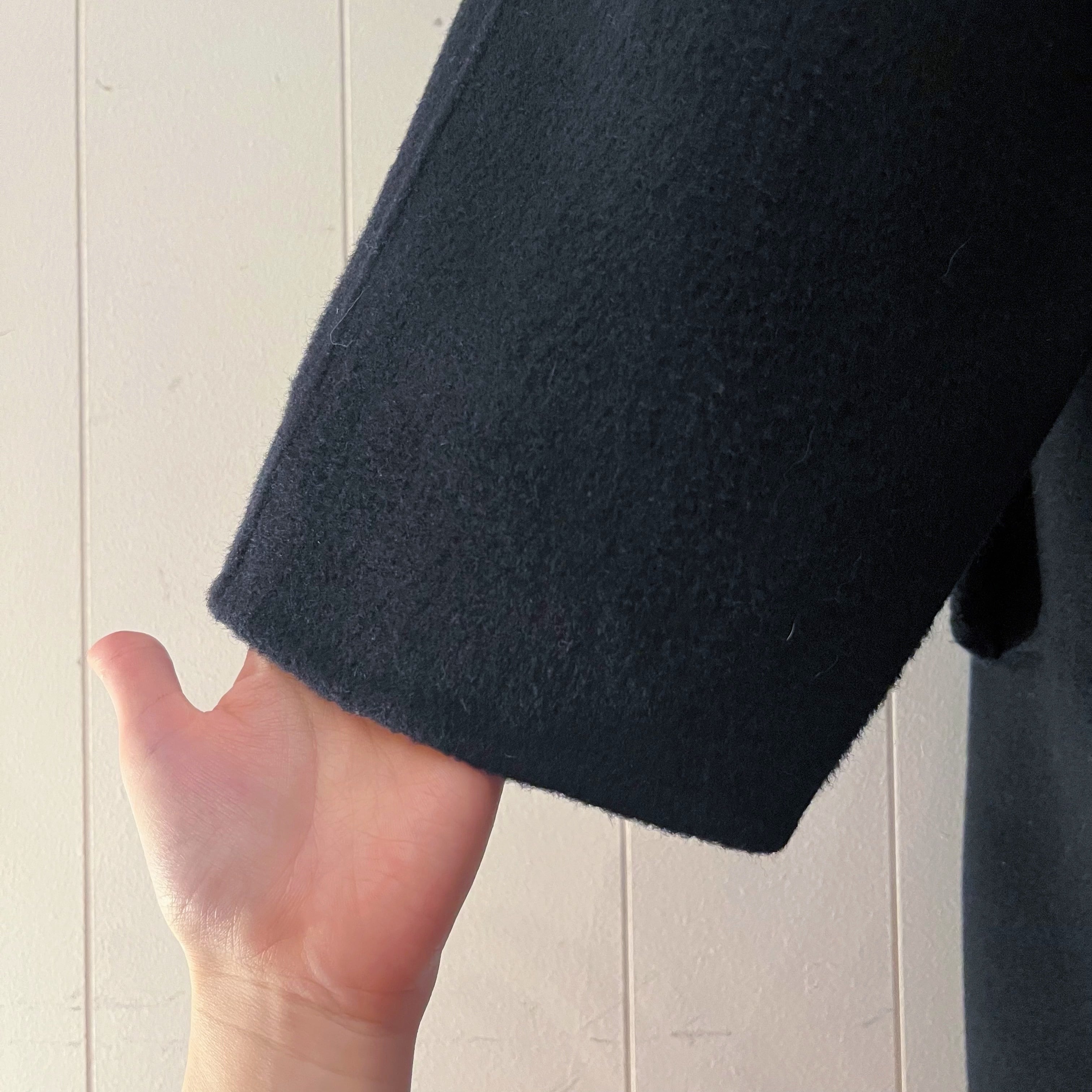 black lambs wool coat