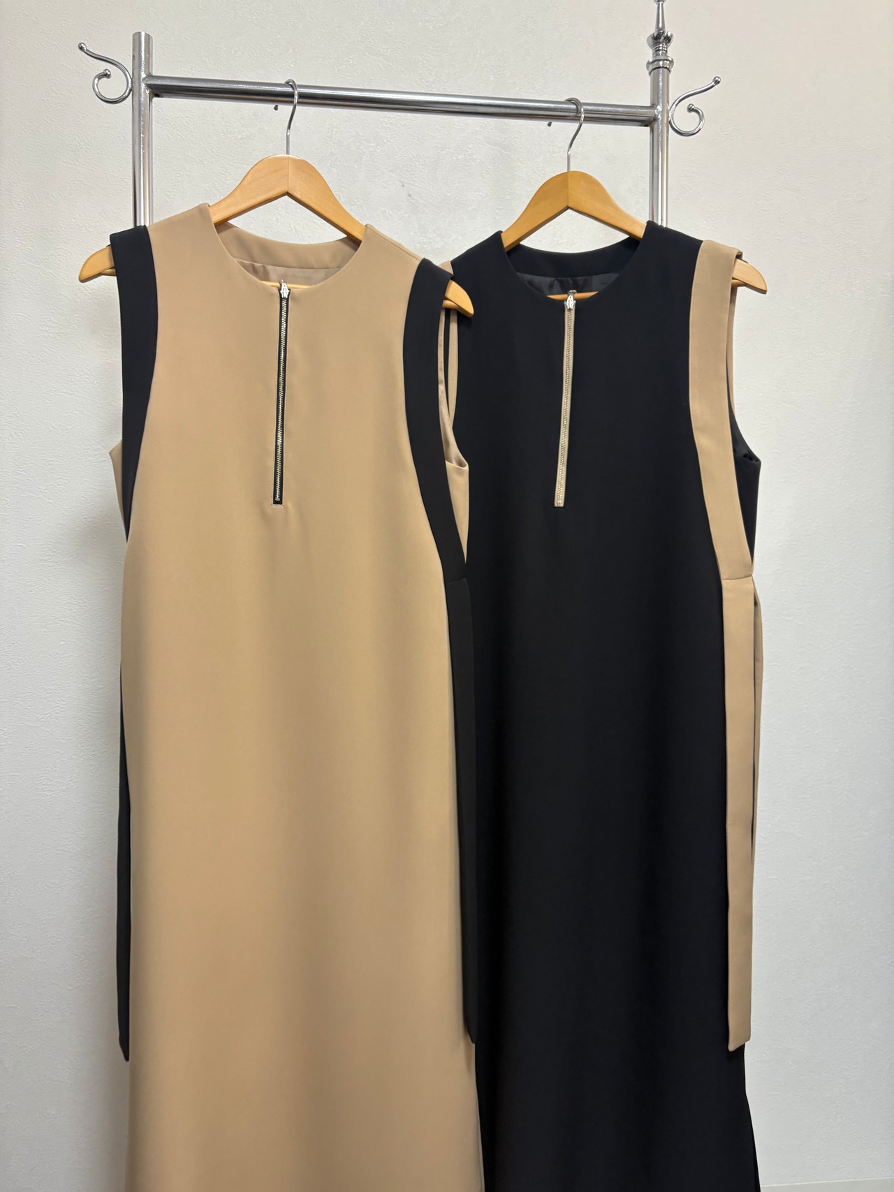 les ague バイカラーワンピース