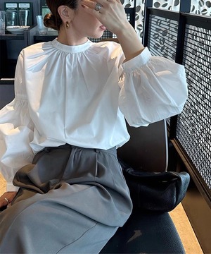 ボリュームギャザースリーブブラウス 【t-10902】