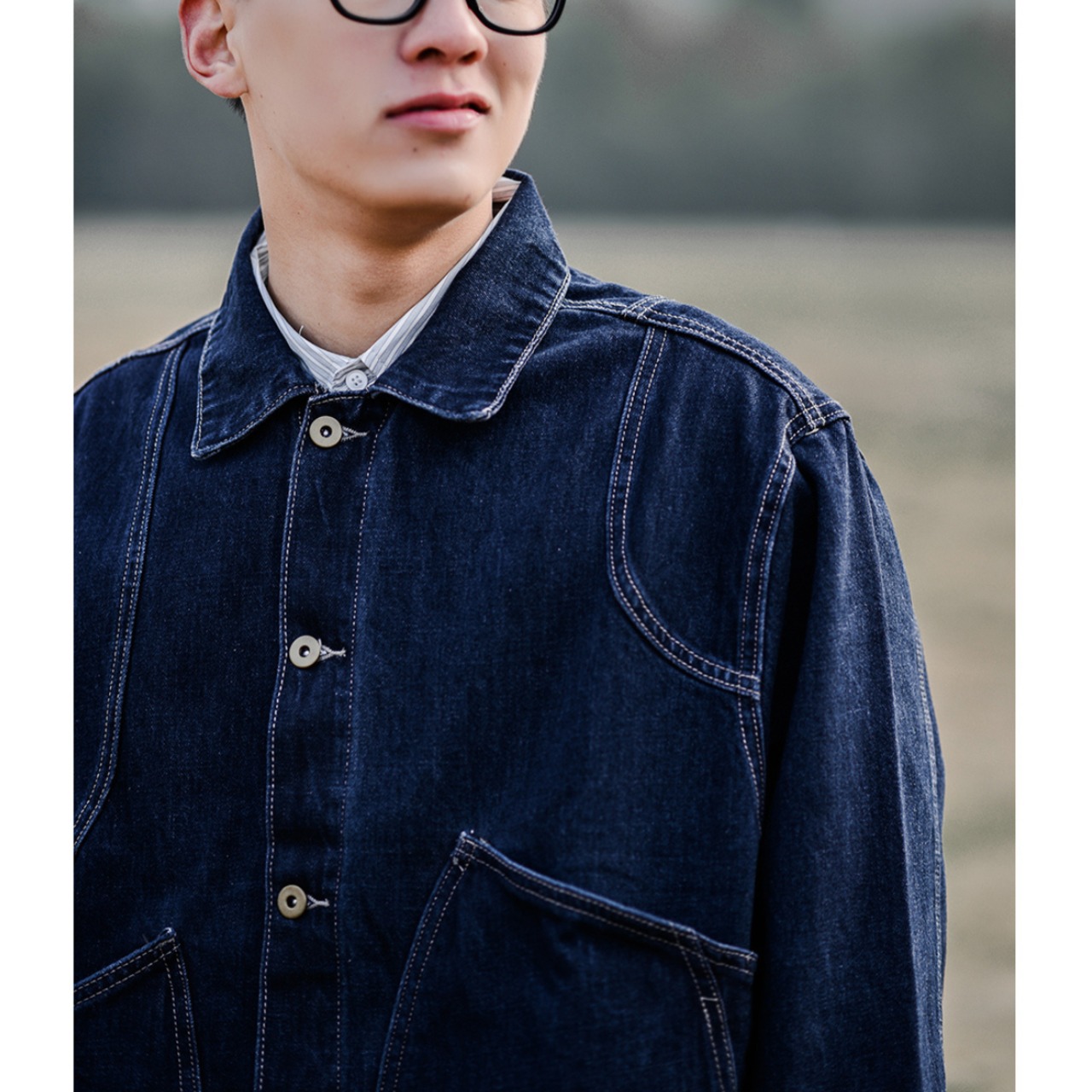 Front button denim jacket 0179 - 5