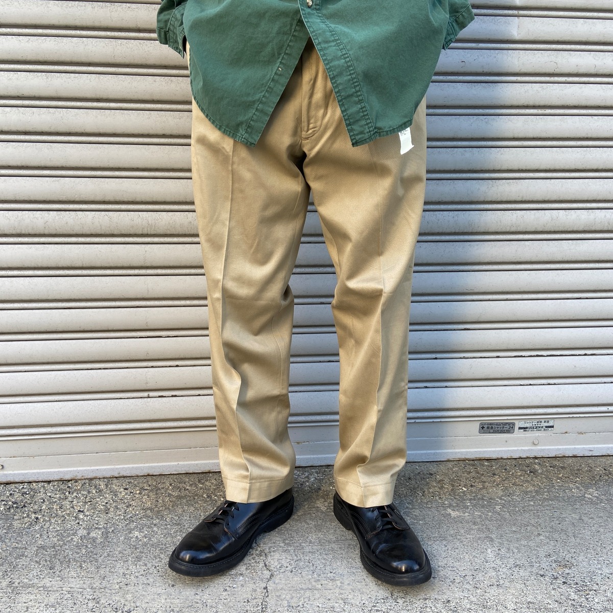 送料無料』70s U.S.ARMY ミリタリートラウザーズチノパンツ カーキ 