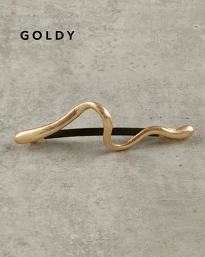 GOLDY/ゴールディ/ワイド ウェーブ メタル バレッタ/アクセサリー/6231002【追跡可能メール便180円】