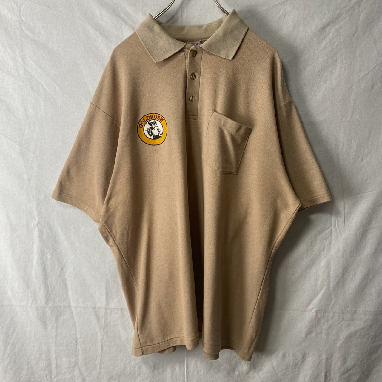 90s RED KAP ポロシャツ 古着 レッドキャップ ベージュ 半袖 USA製 