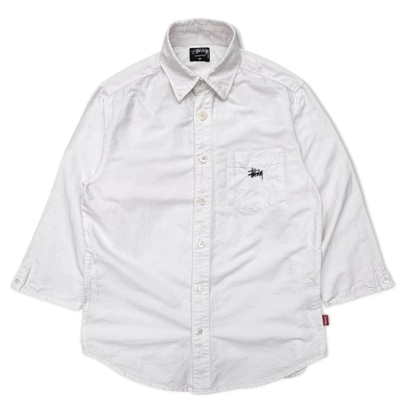 STUSSY】shirt 白シャツ ステューシー | no pain no gain(ノーペイン