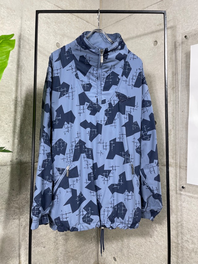 "Reebok" digital pattern half zip jacket
