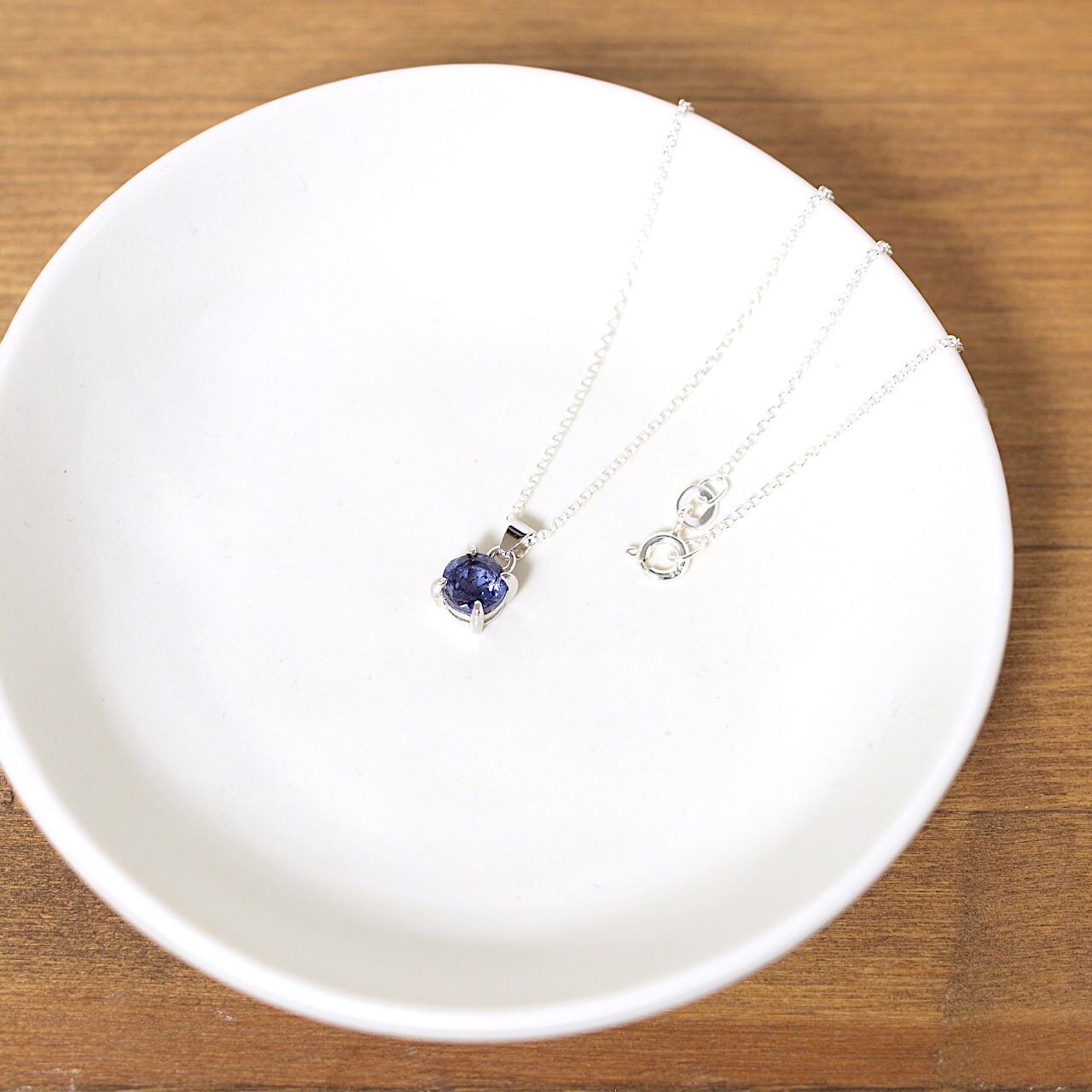 【3月誕生石】アイオライト ファセットカットの天然石ネックレス(S925) アイオライトプチネックレス（silver925） | Natural Style