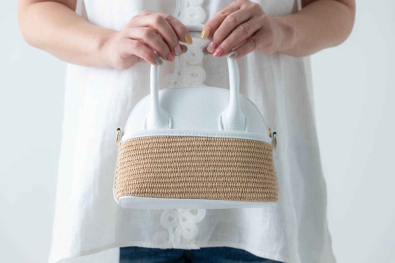 MRose ラフィアレザーハンドバッグ（3色） | 中村江里子セレクション