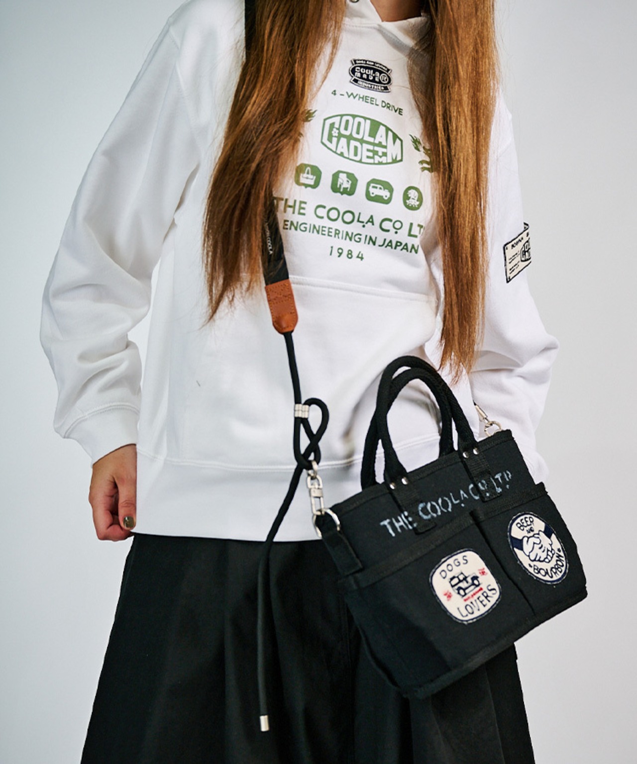 【直営限定ITEM】-TYPE A- パッチ×ペイントコンパクト3wayバッグ (BLACK)　CQ-49501H