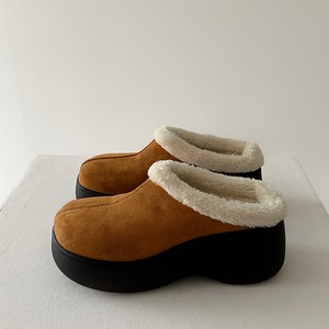 Platform heightened fur slippers (SN313)