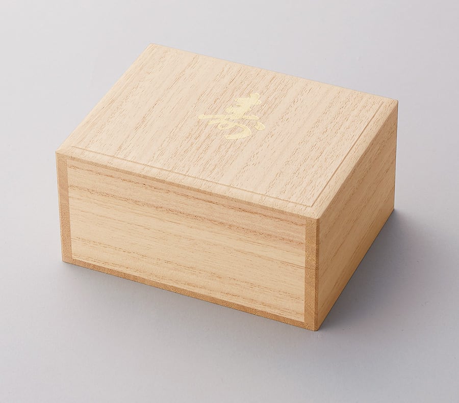 寿リング2本差しケース桐箱水引付き 寿マーク入り紅白 KOTOBUKI