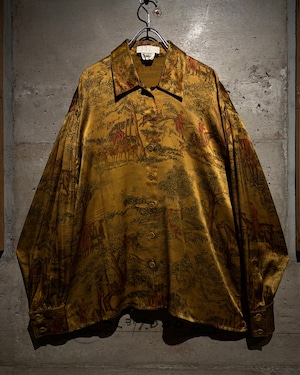 【Caka】“ESCADA” Vintage Loose L/S Silk Shirt
