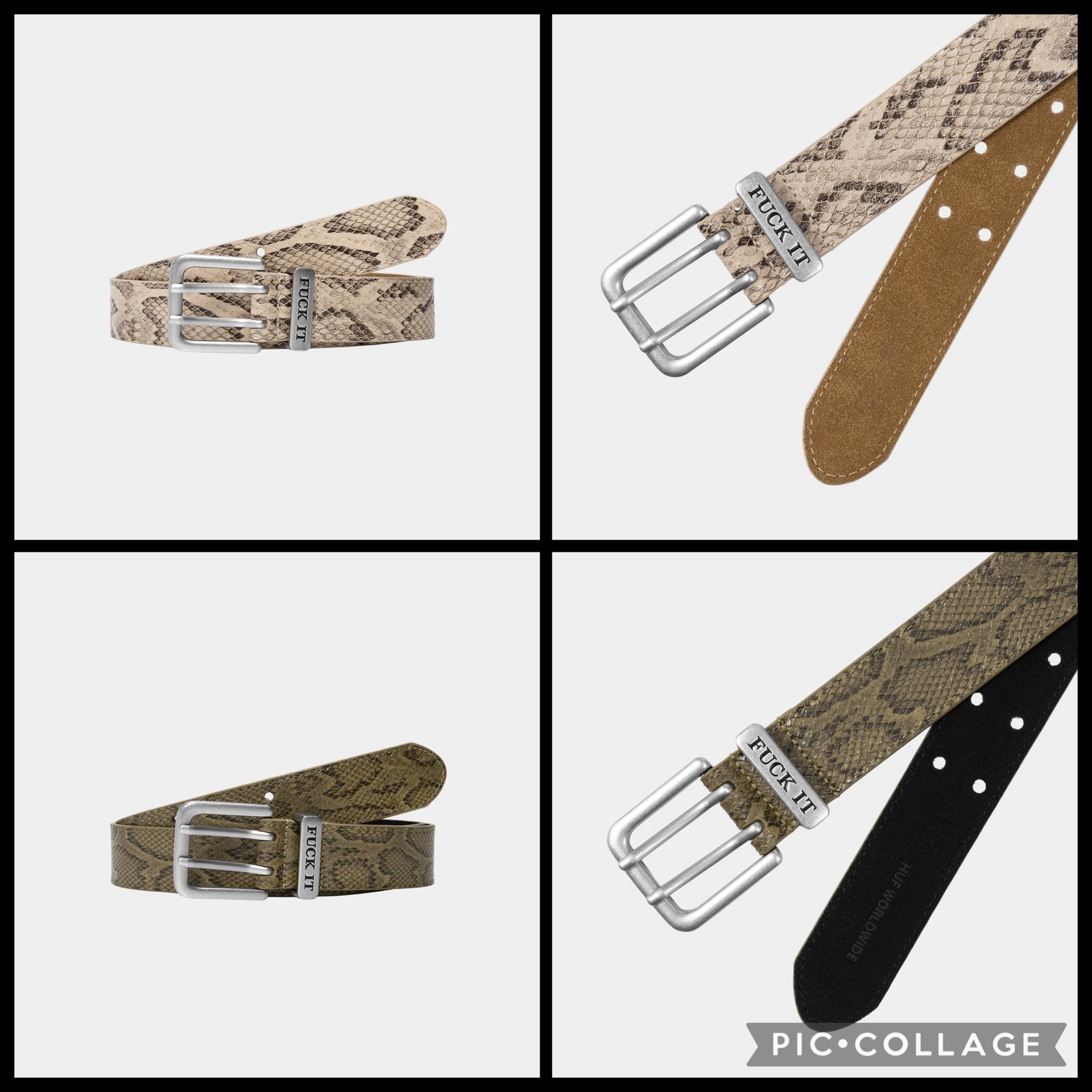 HUF FUCK IT SNAKESKIN BELT | FANTASTIC