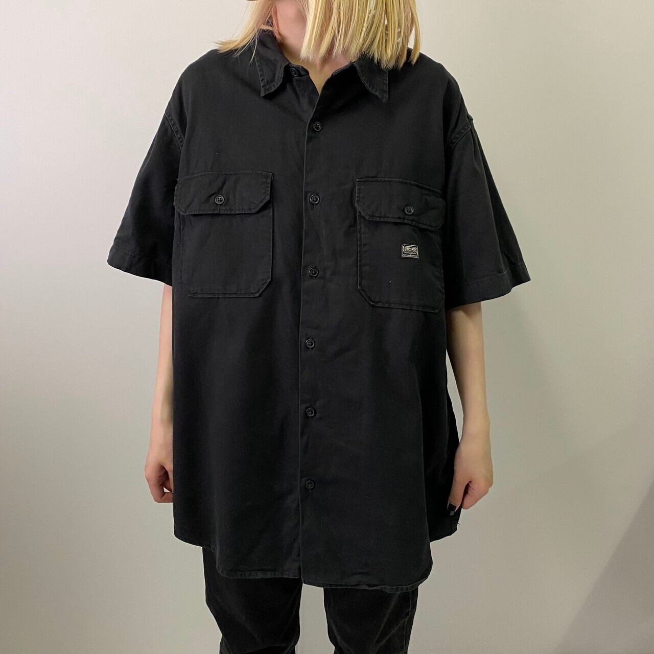 Denim Suply デニム サプライ Ralph Lauren ラルフローレン ワンポイントロゴ コットンツイル 半袖シャツ メンズxl 古着 ブラック 黒色 半袖シャツ Ss27 Cave 古着屋 公式 古着通販サイト