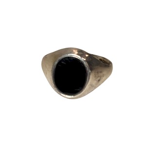 vintage silver onyx ring made in England