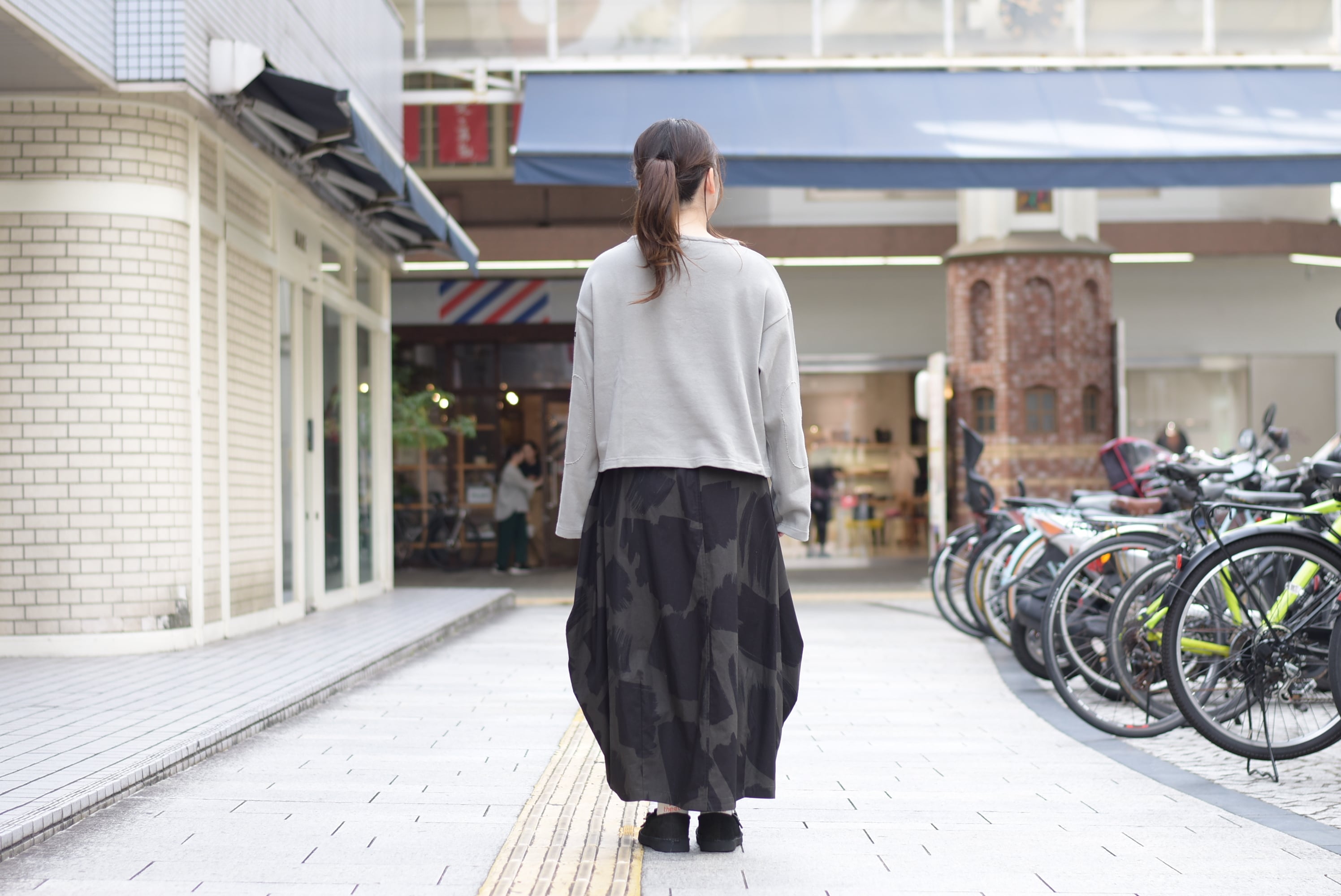 HAVERSACK】Square Blush Print Balloon Long Skirt | theater(シアター)