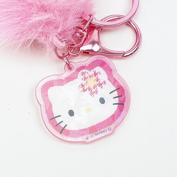 サンリオ ハローキティ しっぽ型ファーキーホルダー (ピンク) カオハナ