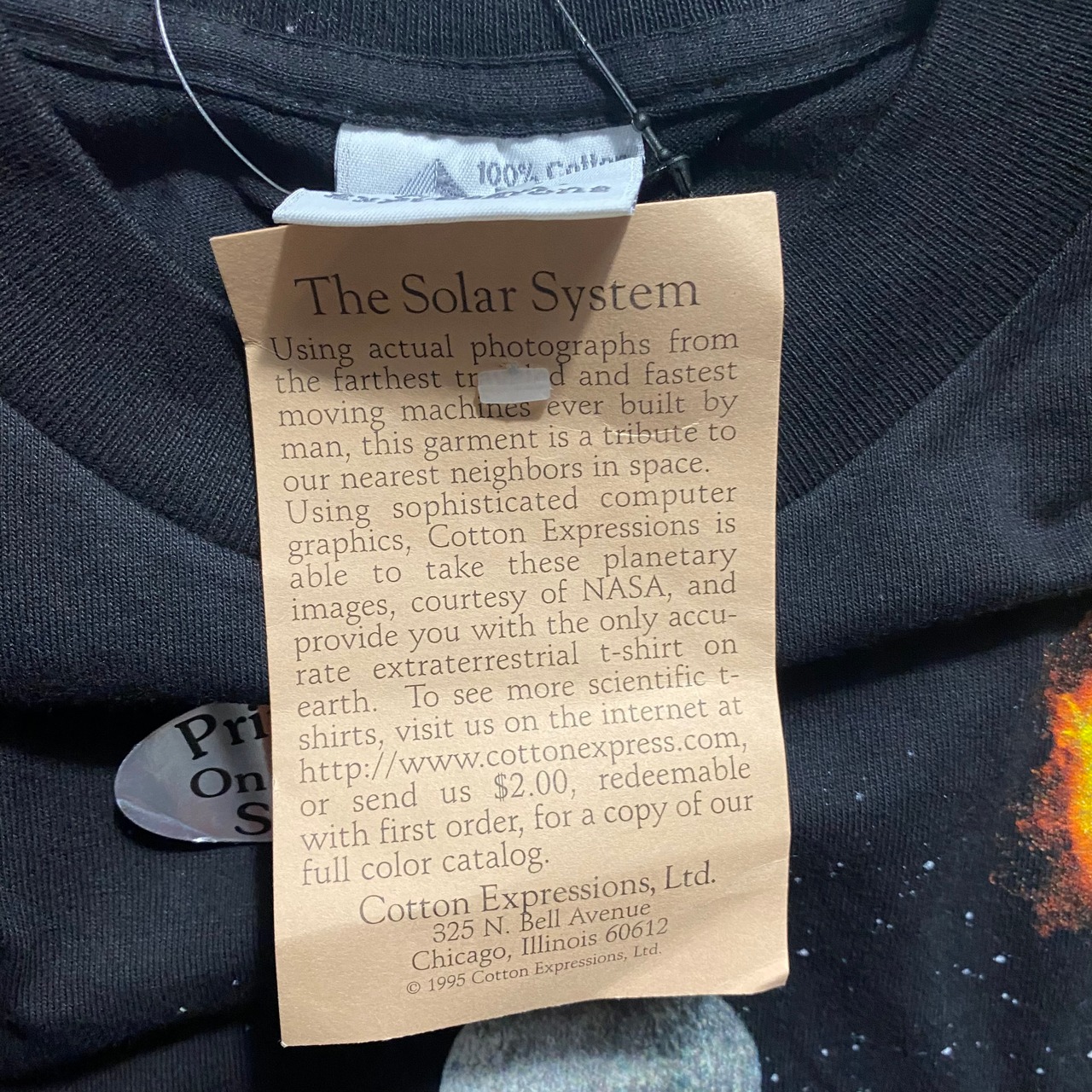 NOS vintage 1995’s print tee “the solar system” (2)