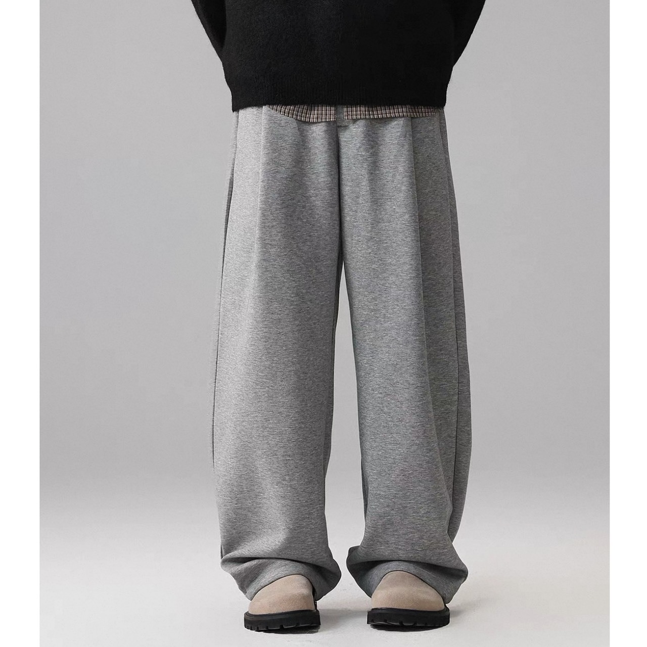 Wide tuck easy slacks pants 1238 - 4