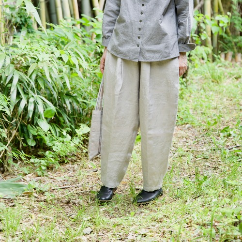 【26SS】Sipuli Pants_unisex：シプリパンツ〈 light gray〉＊Japan Linen 100%
