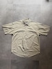 Van Heusen 半袖 総柄 シャツ グレー L 香港製 Wrinkle Free オープンカラー風
