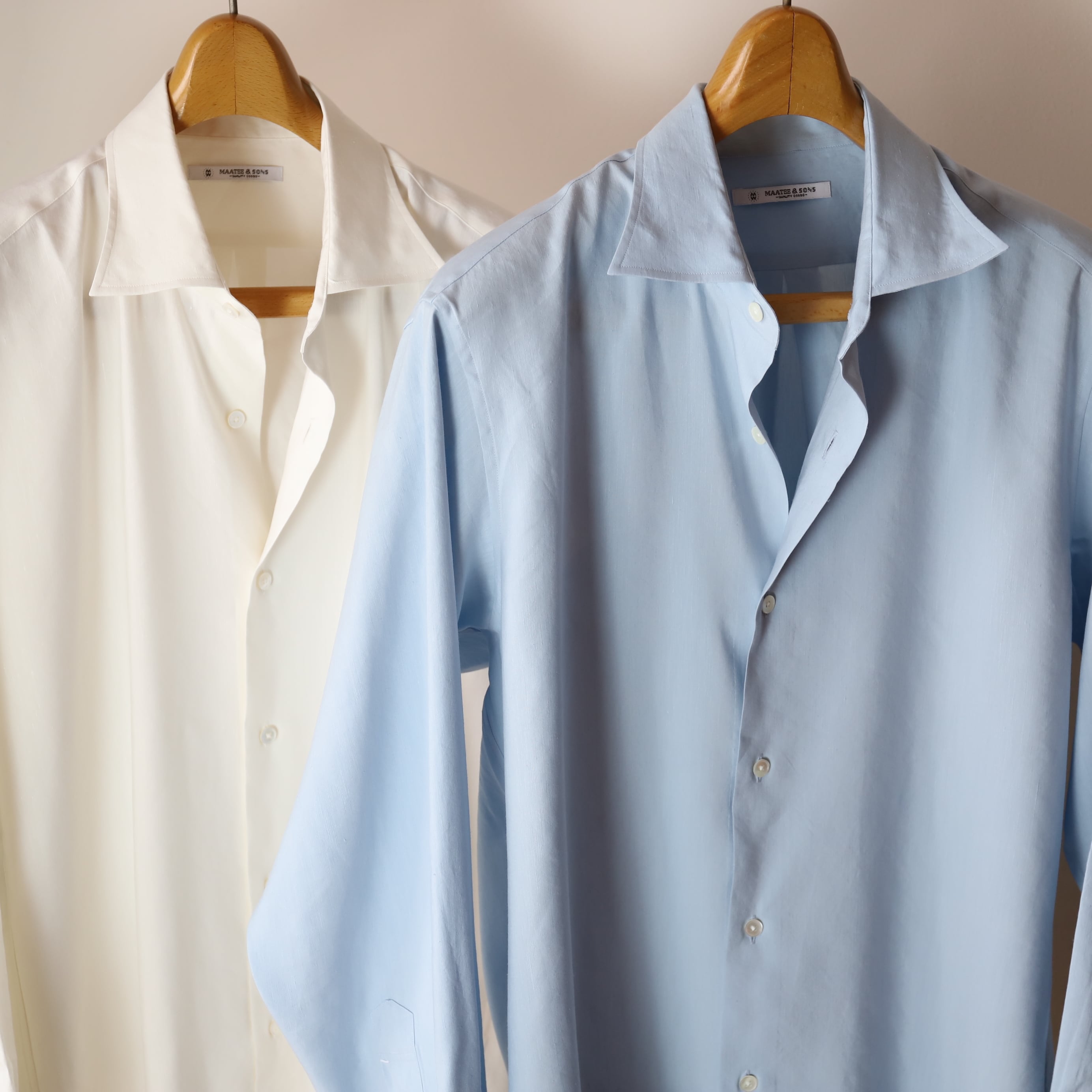 MAATEE&SONS / SEMI WIDE SPREAD SHIRTS 極HEMPSILK | TIBETAN MARKET