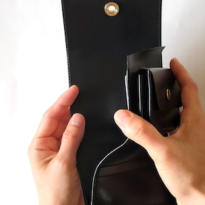 左利き用オコシ金具ミニ財布 各色【受注製作】