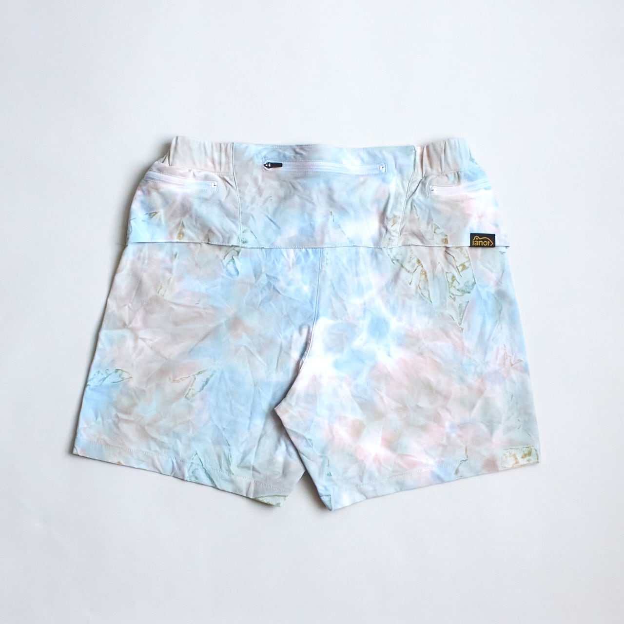 ranorランニングショーツ　ラナー XSサイズ ranor（ラナー）TIE DYEING MIDDLE SHORTS -BLACK メンズ