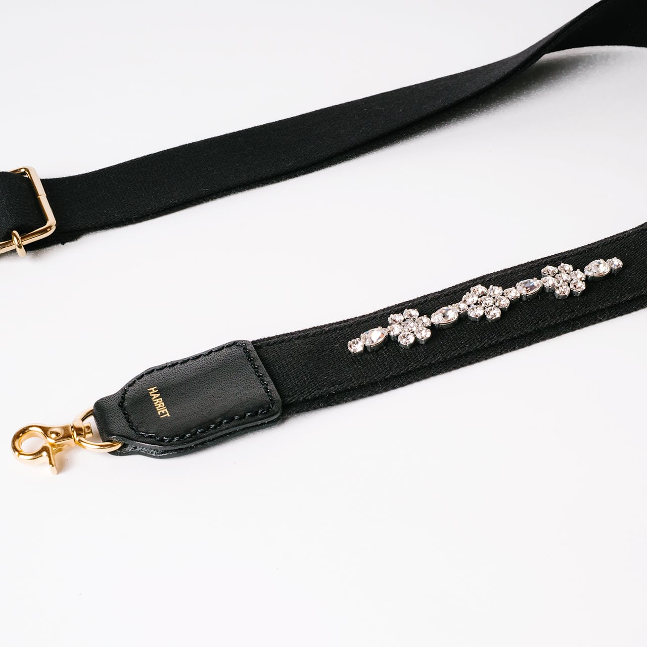 Rhinestone strap - BLACK