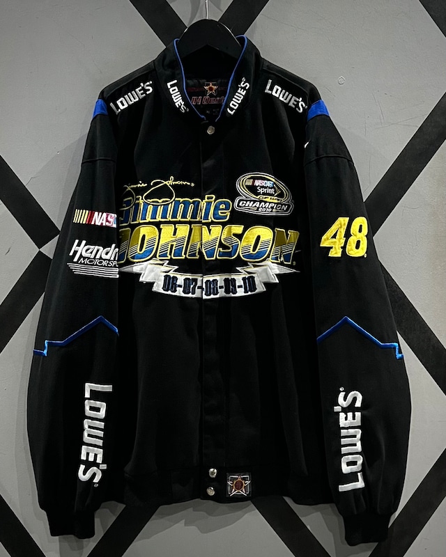【X VINTAGE】 “JH DESIGN” “NASCAR” “Jimmie Johnson” Vintage Racing Jacket