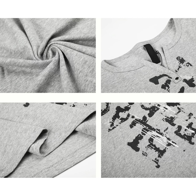 key-neck faded logo long tee　キーネックフェードロゴロングティー　J2105