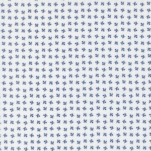 限定数3！USAコットン  サマセット小紋 ホワイトネイビー 55336-26  55 X45cmカット販売