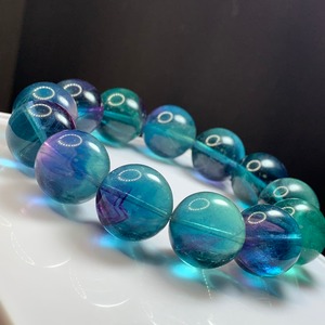 希少な大玉！前後約17.5~18mm 大玉フローライト ブレスレット