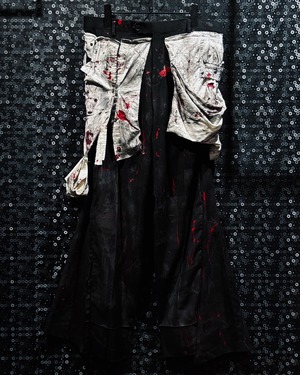 【ÆIEM】vivid notes “SLAUGHTERED REMNANTS” Deconstructed Flare Pants