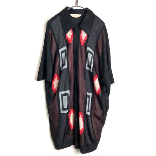 Da Vinci [Da Vinci] Vintage S / S Knit Shirt [1970s-] Vintage Short Sleeve Knit Shirt