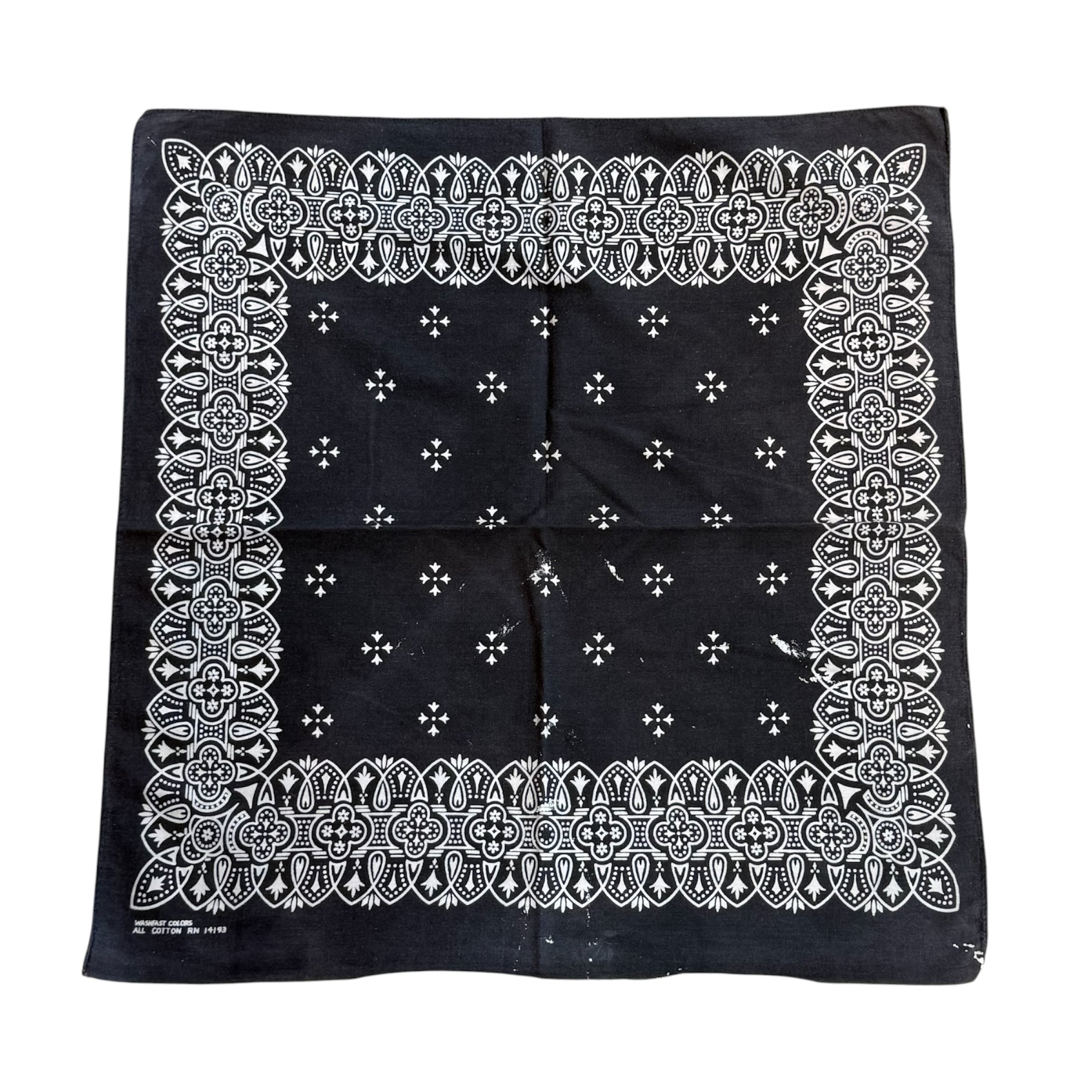 ⑪1960~1970s "Black × Iron cross pattern" Bandana