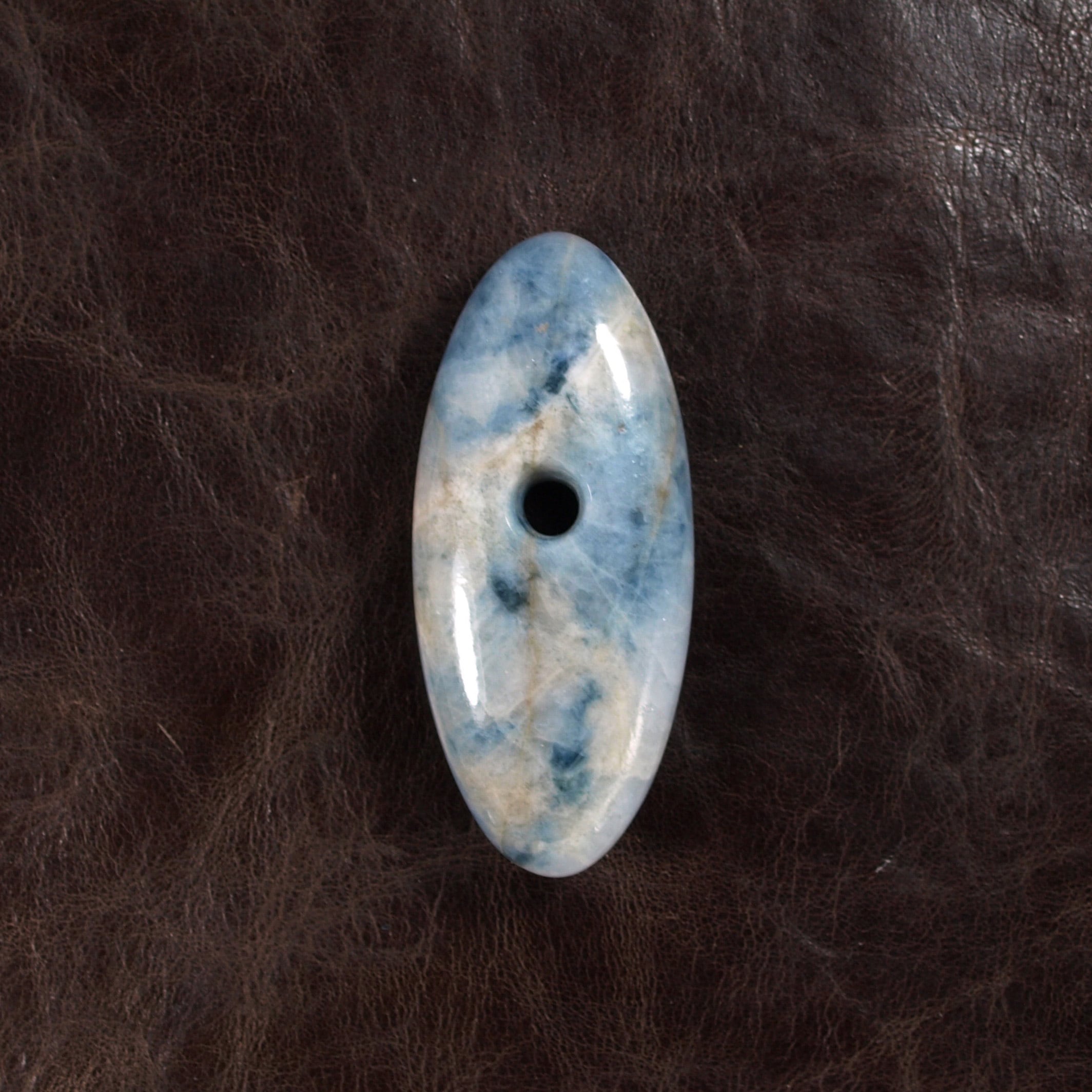 糸魚川翡翠 大珠 コン沢 青翡翠 52mm Blue jadeite Taishu | URUWA
