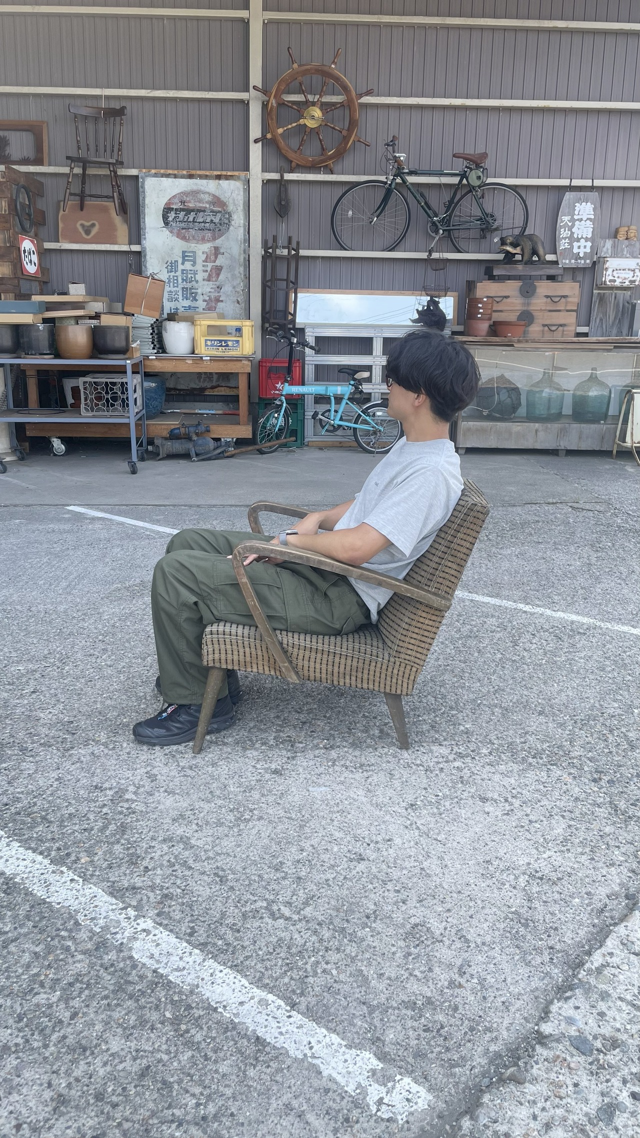 ”色あせも、味わいになる”一人掛けソファ①