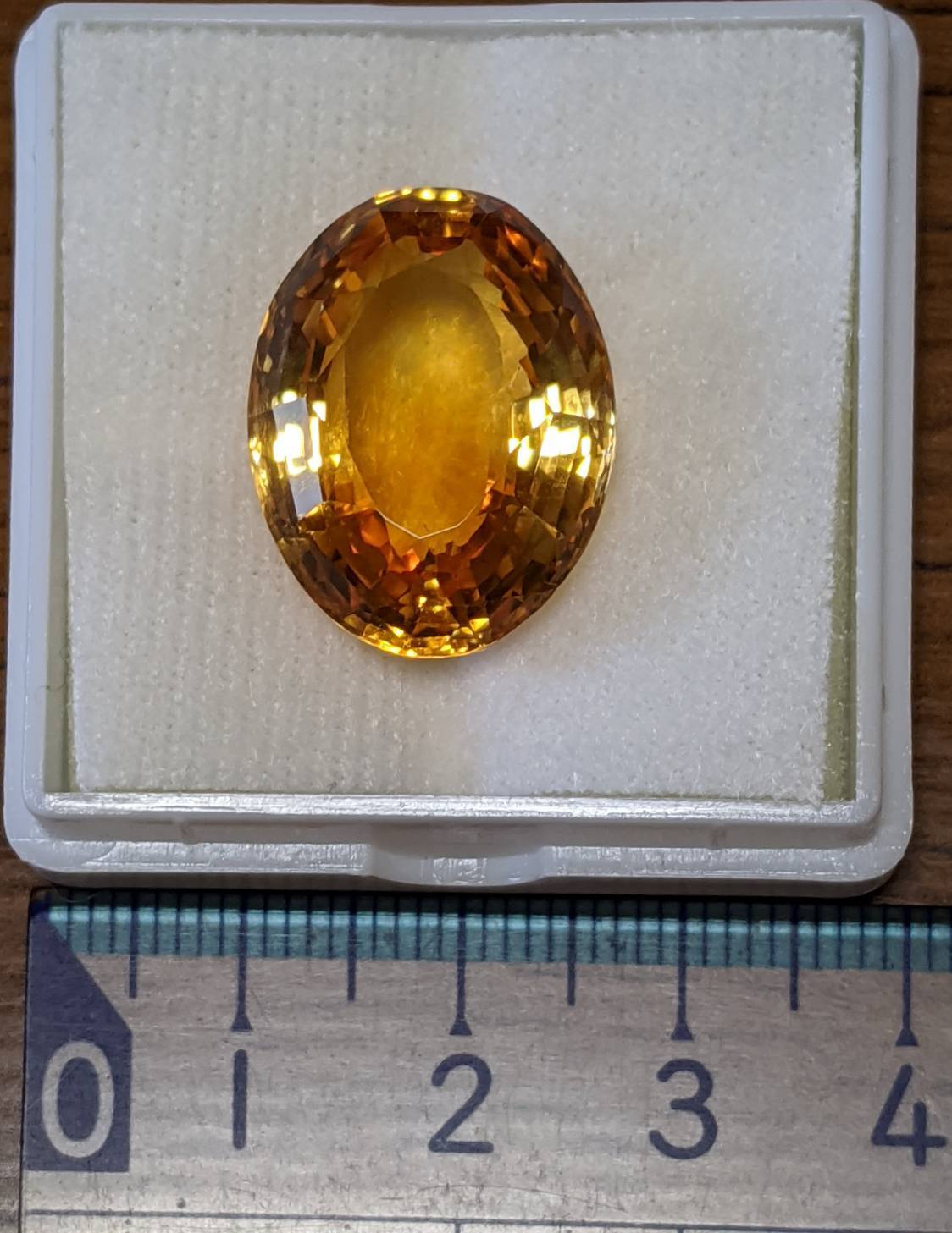 宝石ルース 天然シトリン 特大 20.224ct ソーティング付き | amane