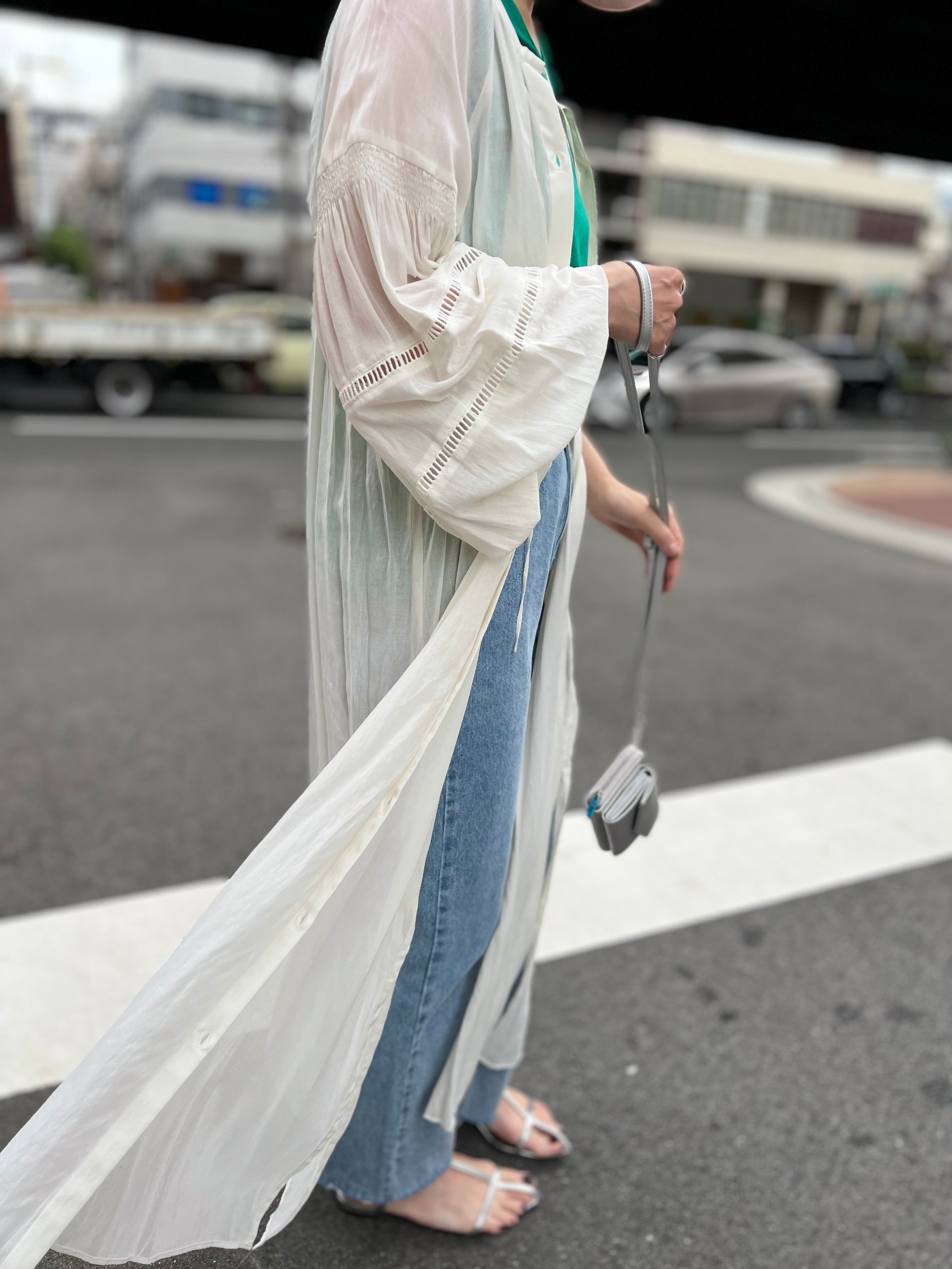 CHIGNON】全3色/シャーリングレースシャツワンピ | select clothes Miel