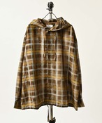 ATELANE Sheer Check Hooded Shirt (YEL) 26A-25040