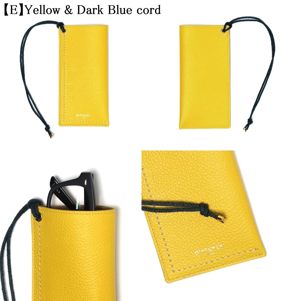 DIFFUSER 牛革 メガネケース SHRINK LEATHER HANGING EYEWEARCASE