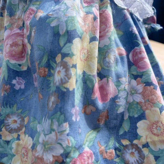【BABY】vintage flower tunic tops size:0〜6month