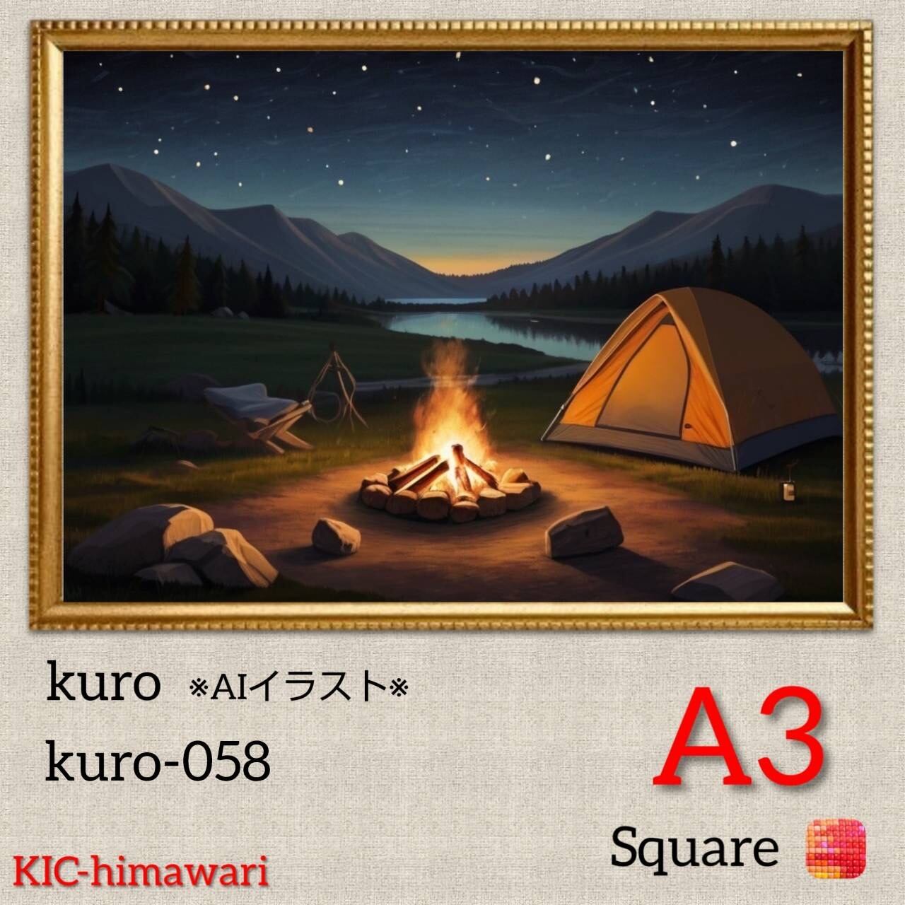 A3サイズ 四角ビーズ【kuro-058】ダイヤモンドアート