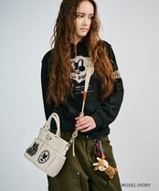 【直営限定ITEM】-TYPE E- パッチ×ペイントコンパクト3wayバッグ (IVORY)　CQ-49501H