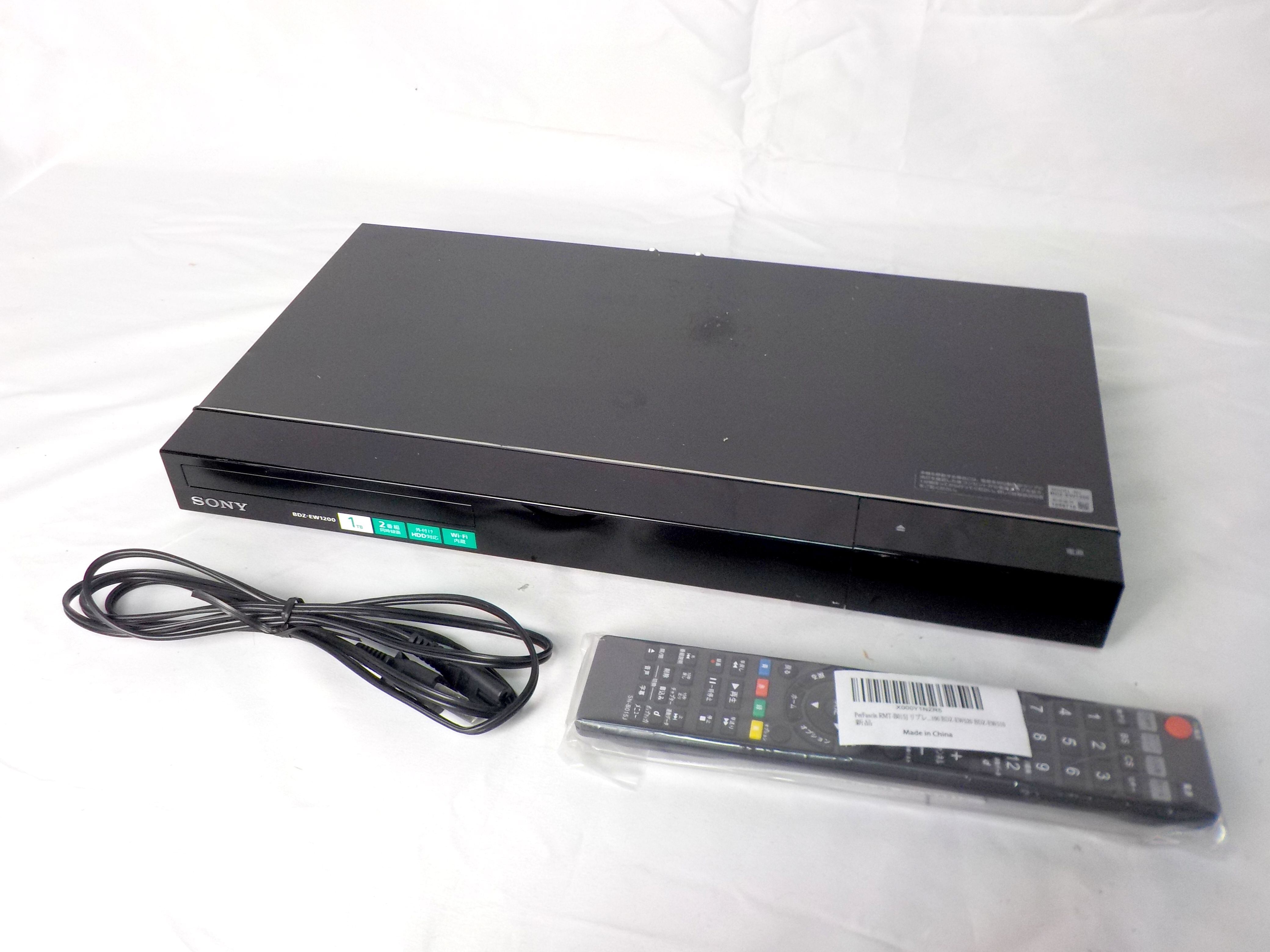 中古良品 ブルーレイレコーダー SONY 1TB 2チューナー BDZ-EW1200 | Tｰ