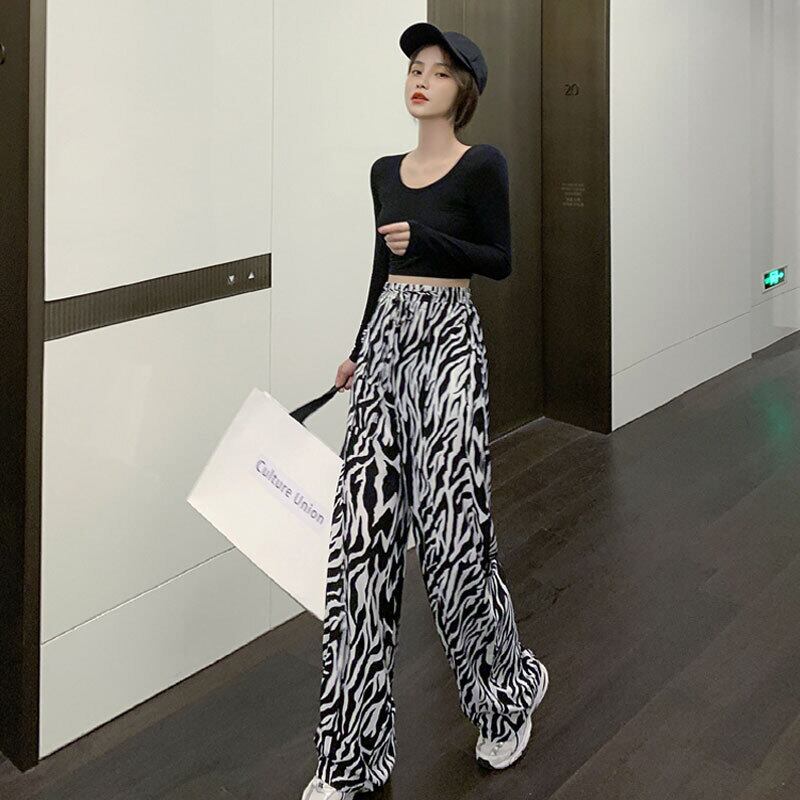 パンツ パターンスプリングハイウェストウェストルーズスリムカジュアル かわいい 春物 萌量不足12395958292